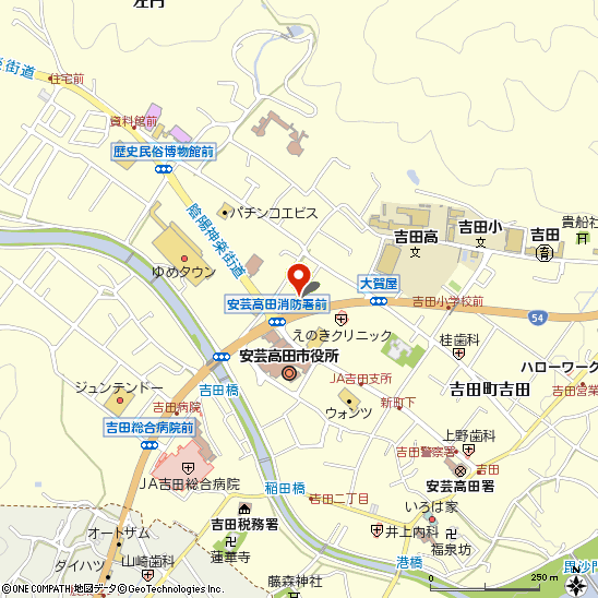 ブリヂストンタイヤセンター西日本株式会社　ミスタータイヤマン 吉田付近の地図